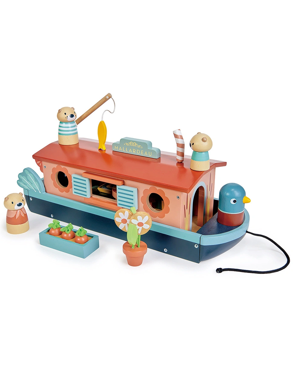 Spielfiguren-Set HAUSBOOT aus Holz