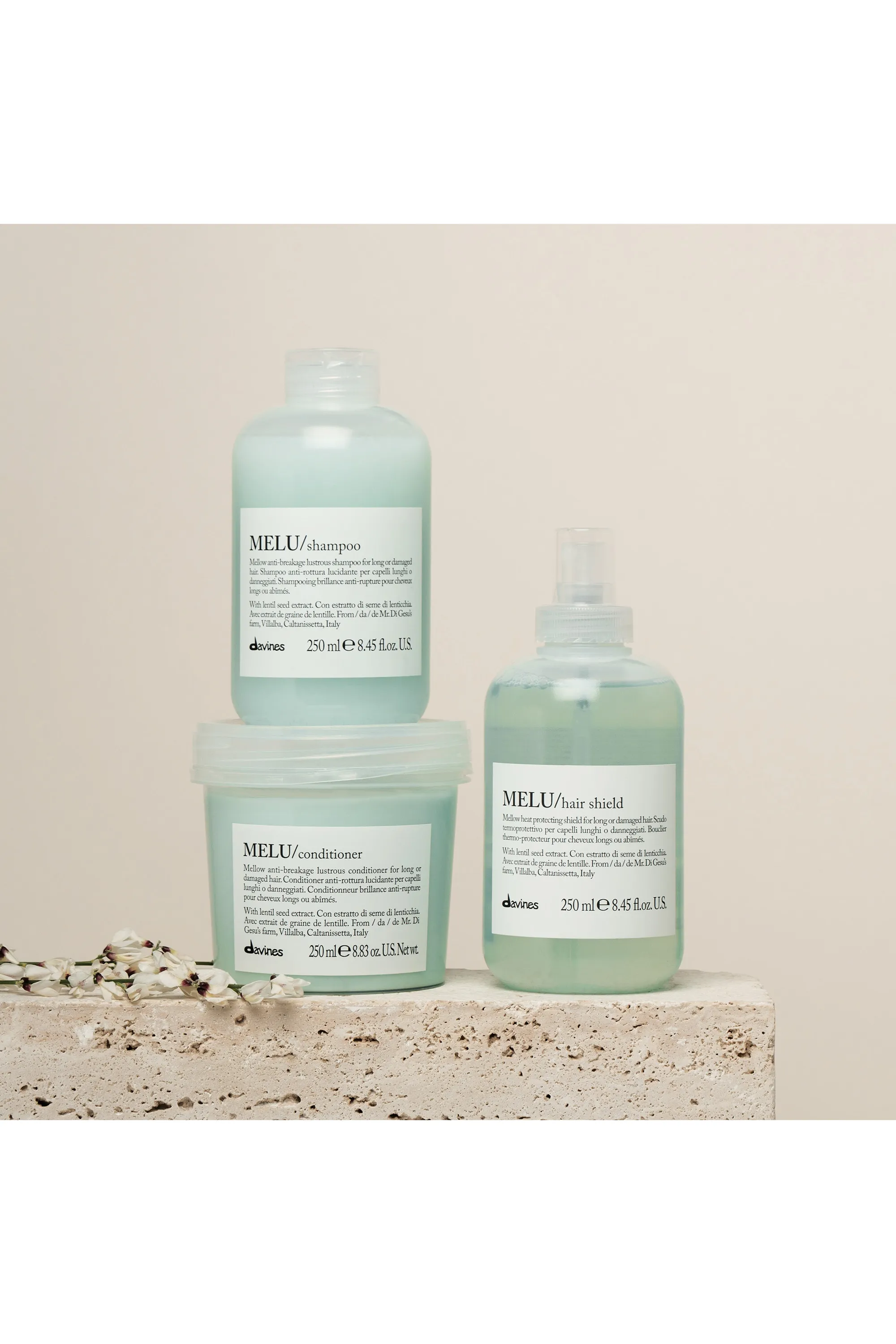 Davines Shampoing pour cheveux longs et abîmés Melu-250 ml