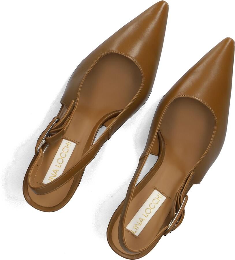 LINA LOCCHI Slingbacks Dames Au263 Maat: 37 Materiaal: Leer Kleur: Camel