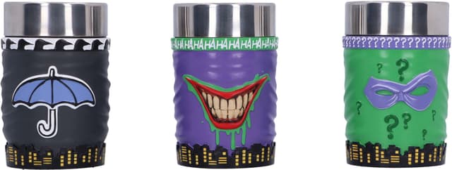 Nemesis Now Batman shotglas (3-pakke, Villains)