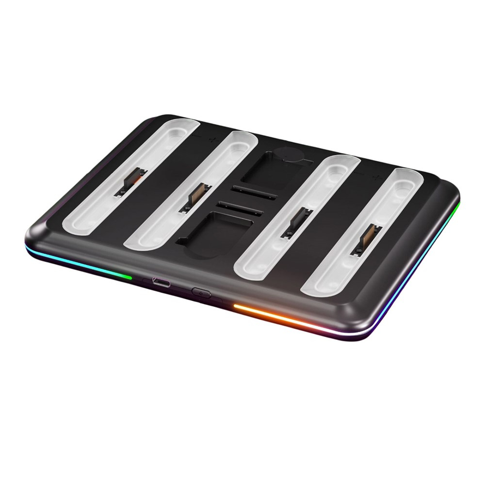 (4-fach) Ladestation Charging Dock mit LED-Anzeige und Spielekartenhalterung für Nintendo Switch 2 Joy-Cons - Schwarz