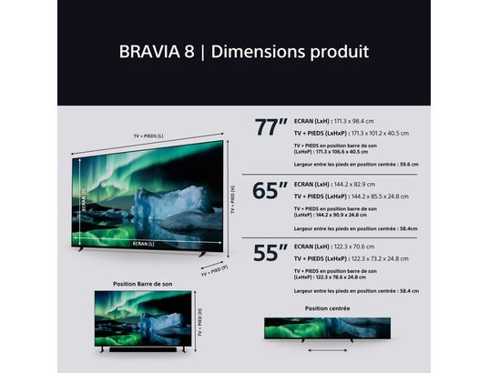 SONY - TV OLED 4K 139 cm K55XR8AB - BRAVIA 8A