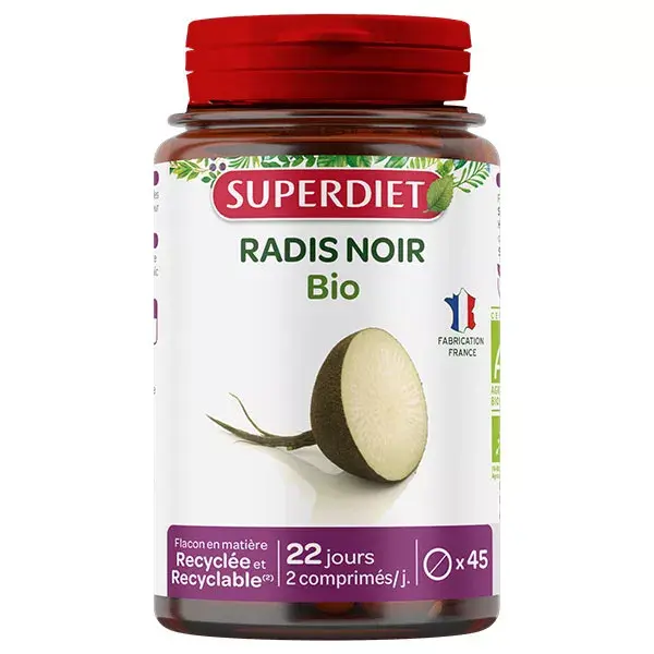 Superdiet Rabanete Preto Orgânico 45 comprimidos