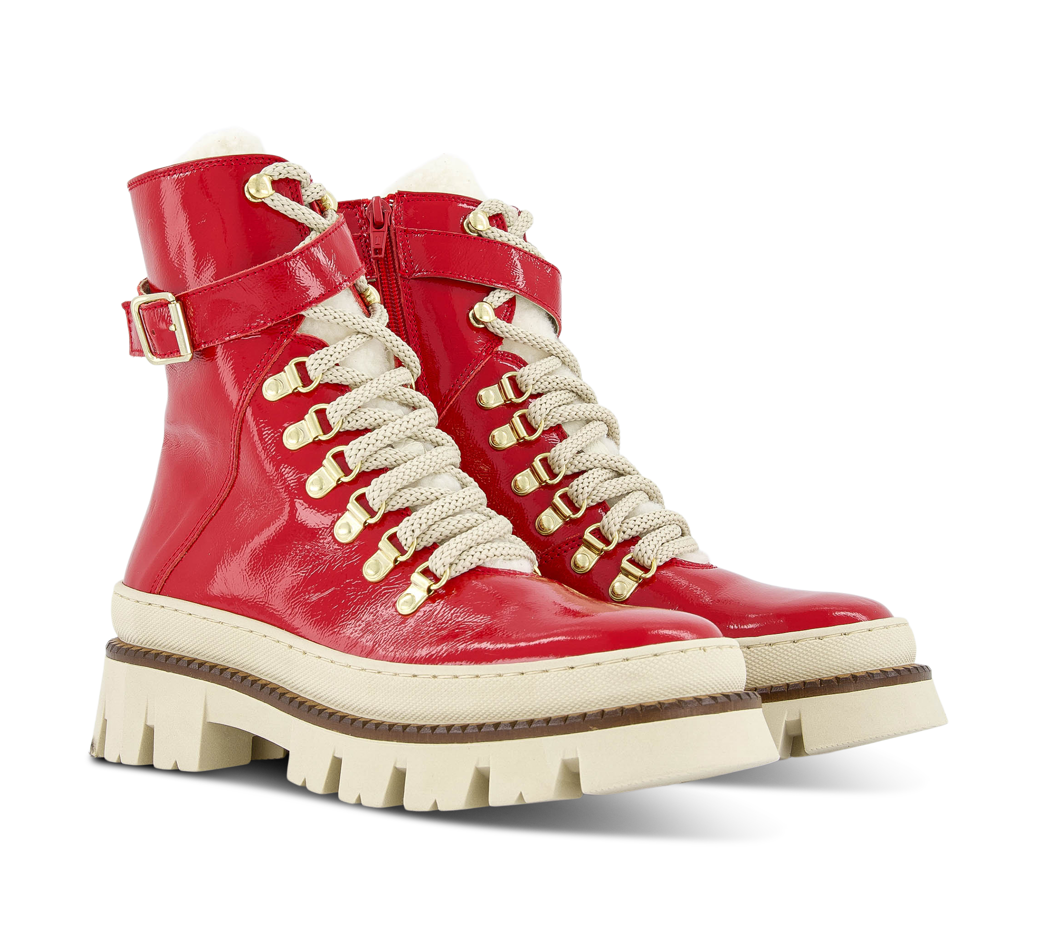 1874 by Walder Schnürstiefel rot