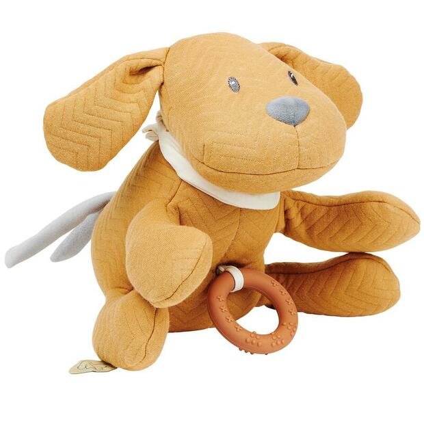 Musical chien jacquard caramel CHARLIE - NATTOU