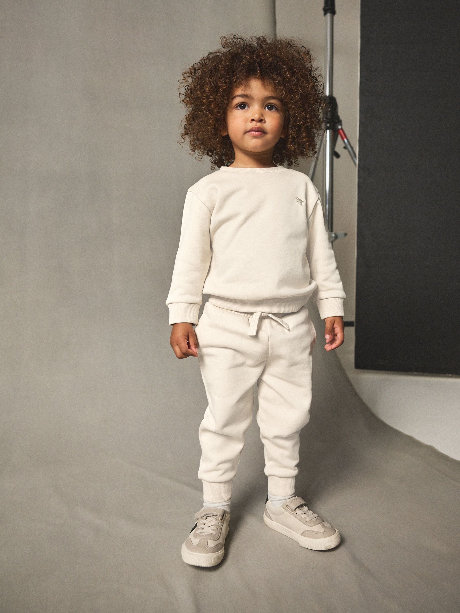 Ecru gebroken wit - Set met sweatshirt en joggingbroek (3mnd-7jr)