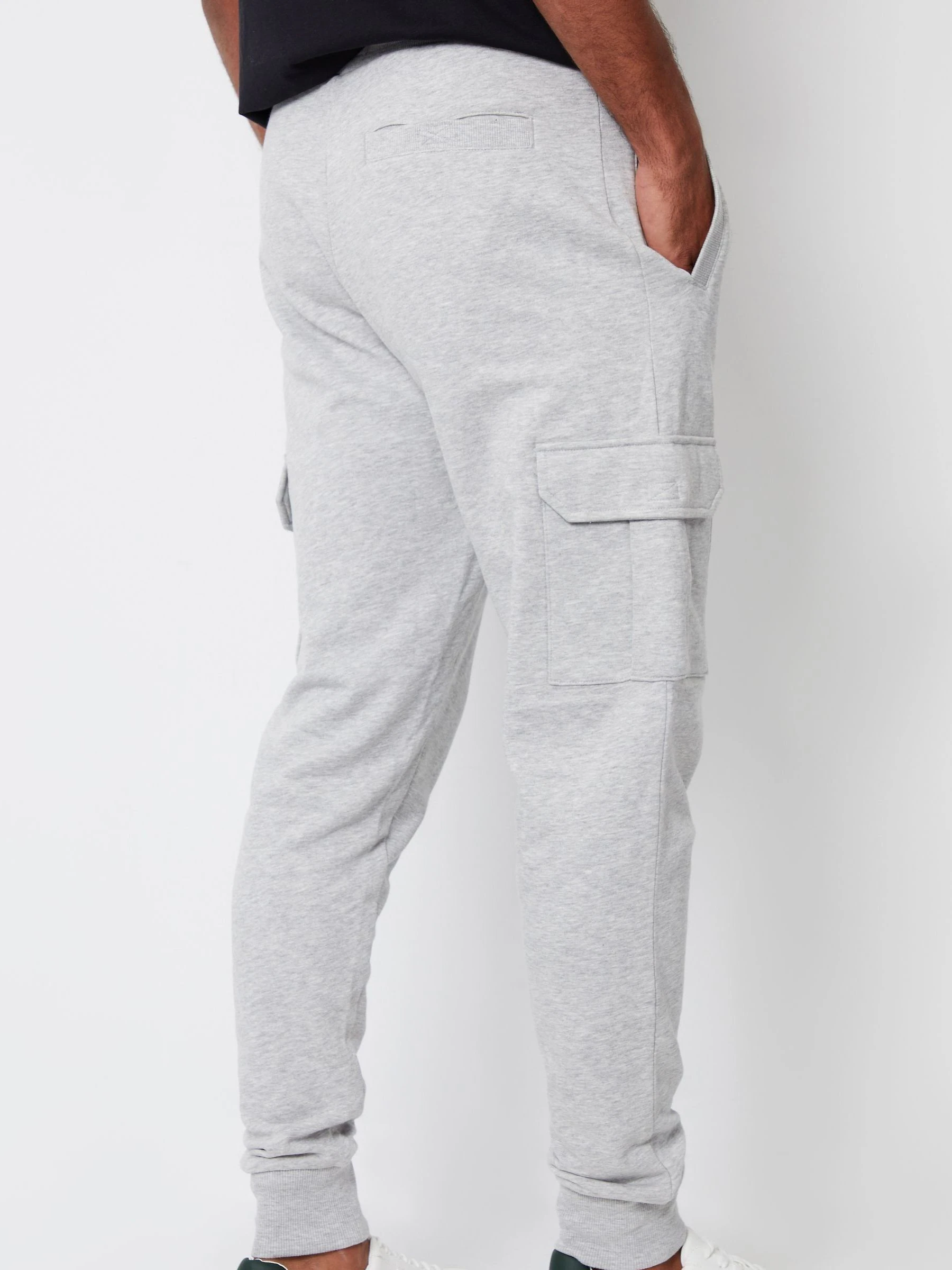Lichtgrijs - Threadbare joggingbroek in cargostijl