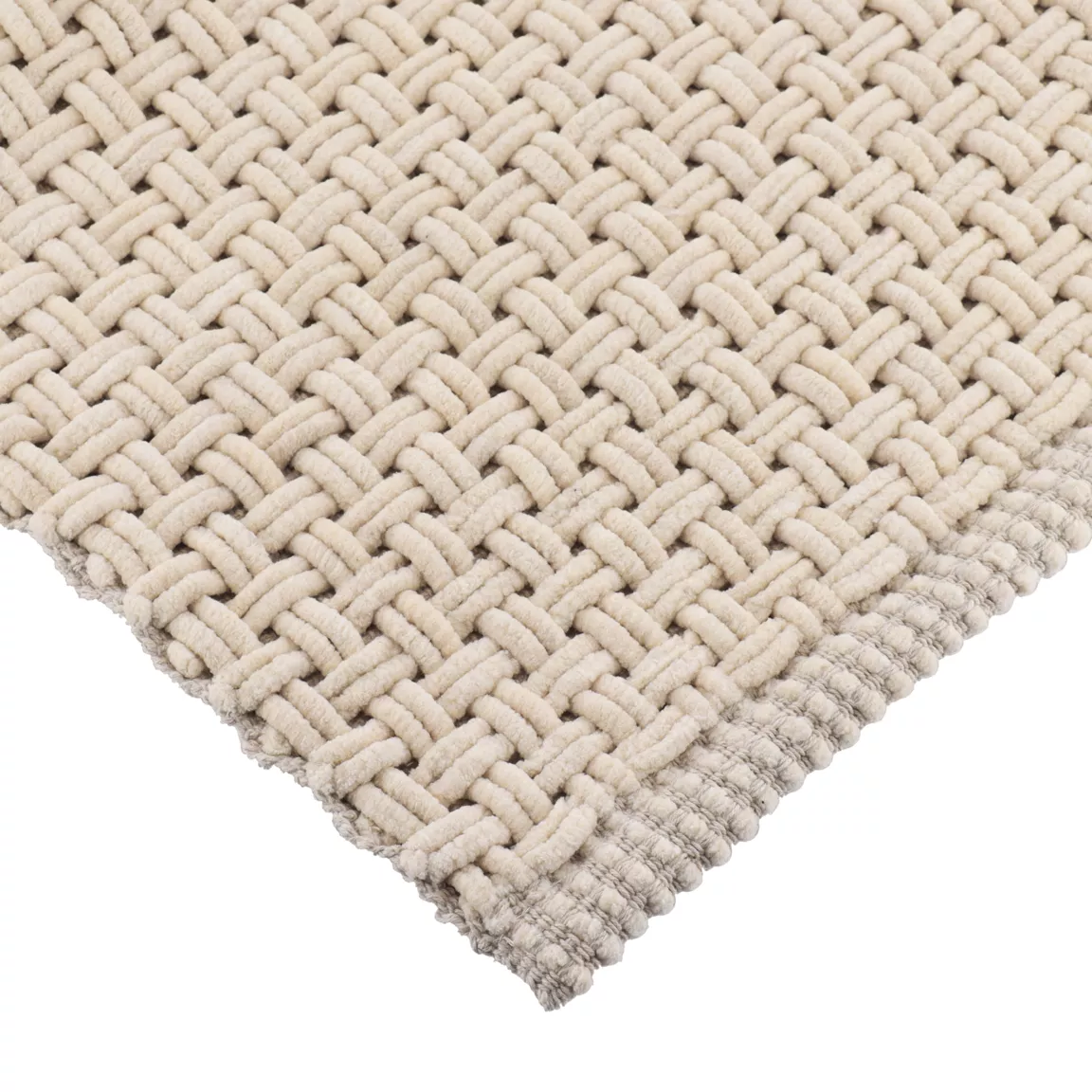 Tapis de bain microfibre (45 x 90 cm) Maille Beige