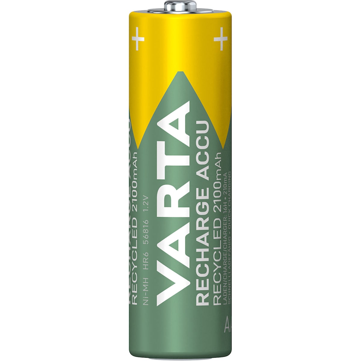 Varta Resirkuler oppladbart batteri AA 2100 mAh 4-p