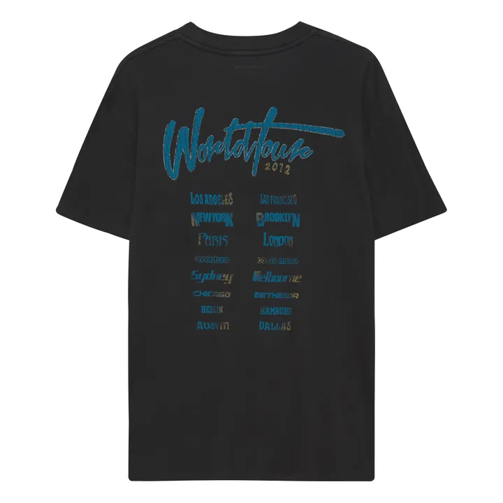 Anine Bing T-shirt Walker Léopard Coton Bio | Noir