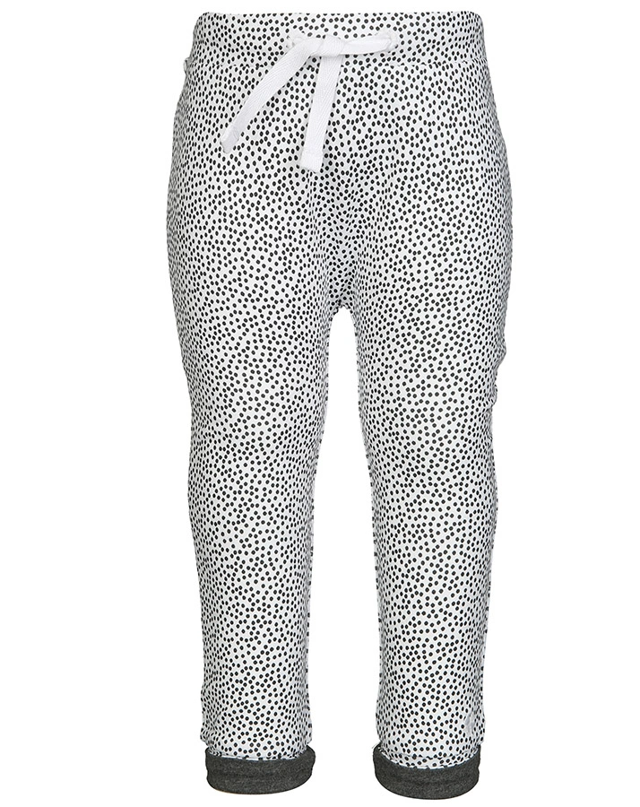 Jersey-Hose LOOSE KIRSTEN – DOTS in weiß