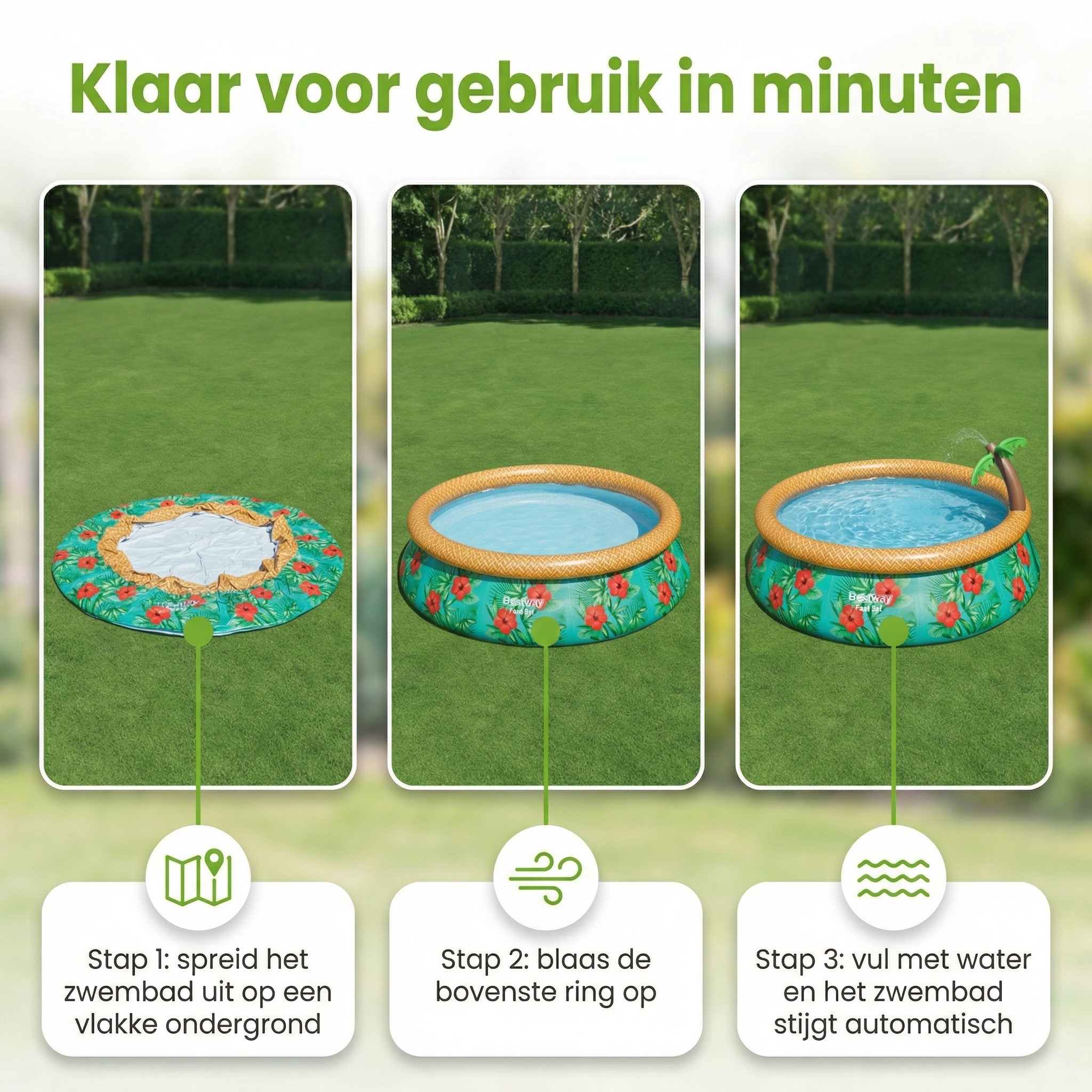 Bestway Fast Set 457x84cm Zwembad – 3-delig