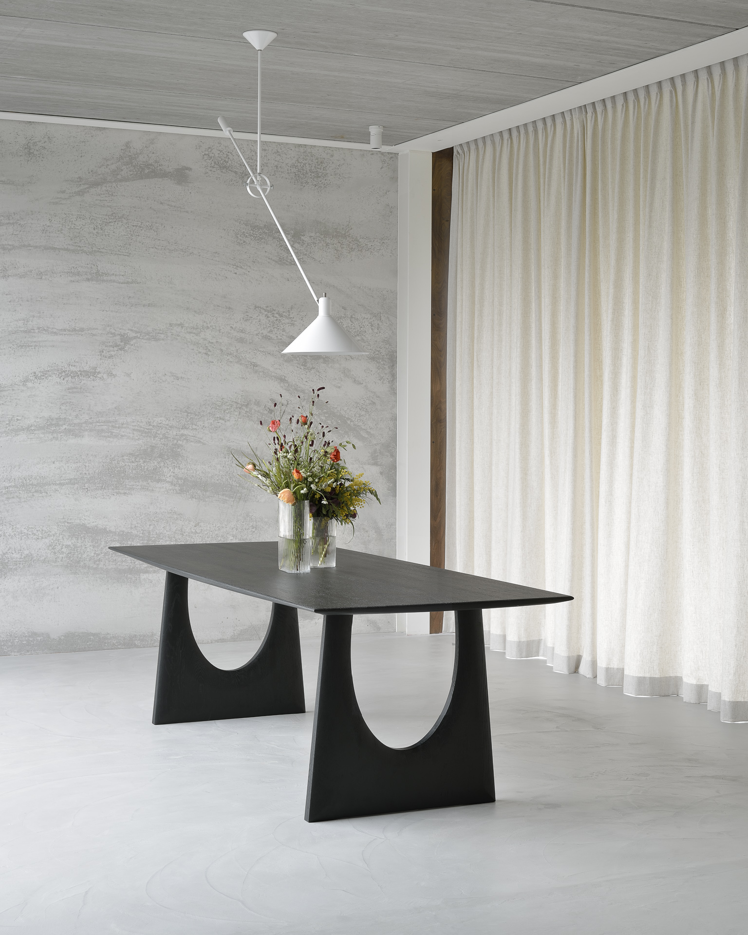 Tafel Geometric - zwart eiken - 220x100