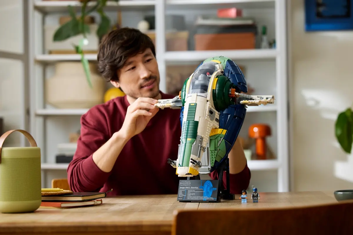 (2970-tlg. Set) Star Wars Klemmbausteine Spielzeug Modell Bausatz (75409) Lizenziert - Jango Fetts Sternenschiff der Firespray-Klasse