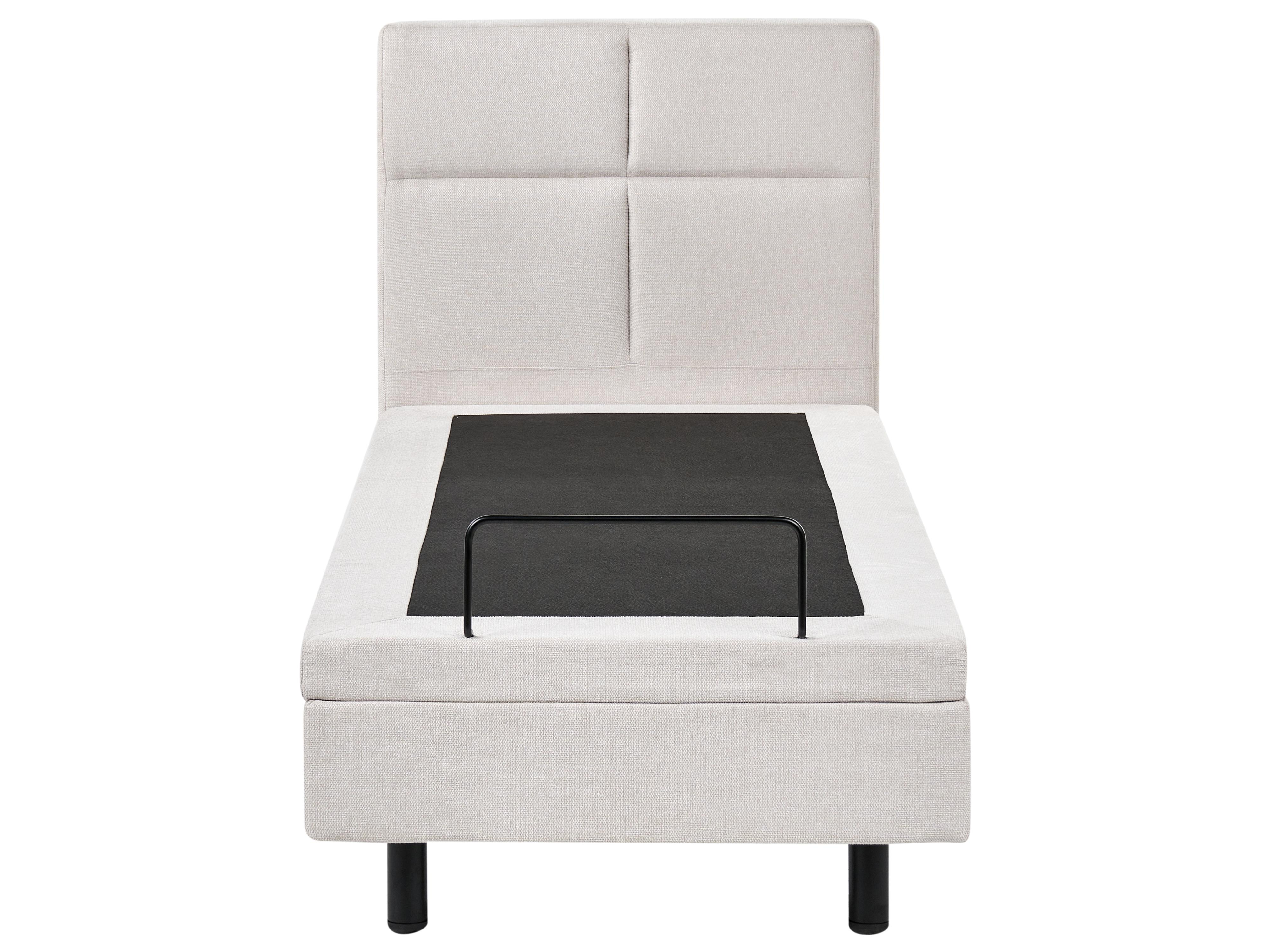 Verstelbaar bed Stof VICEROY 90 x 200 cm Lichtbeige