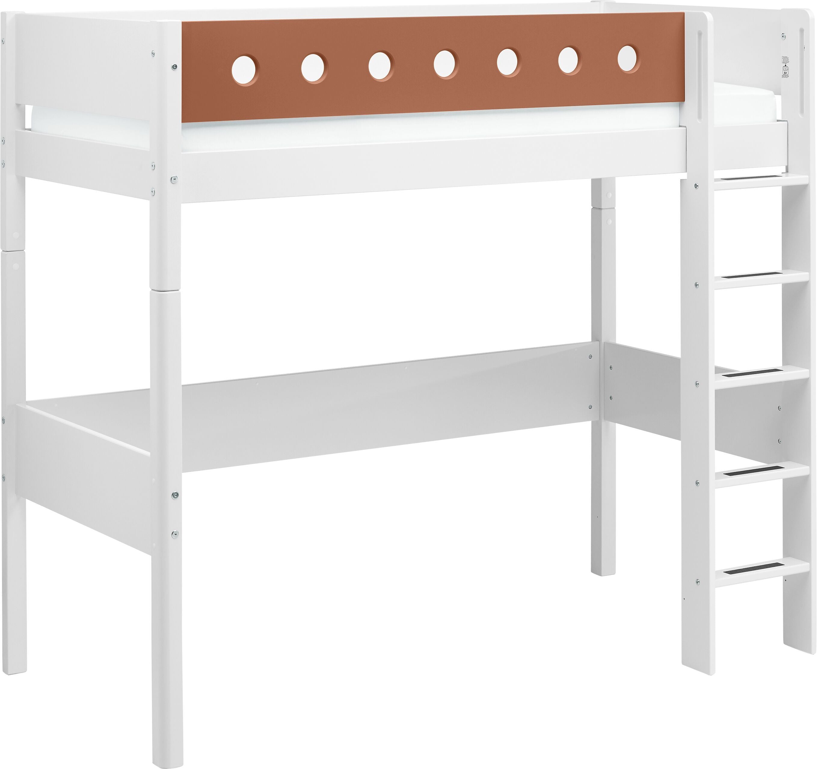 Flexa WHITE Hochbett - Grün / B: 100.0 cm x T: 210.0 cm x H: 185.0 cm