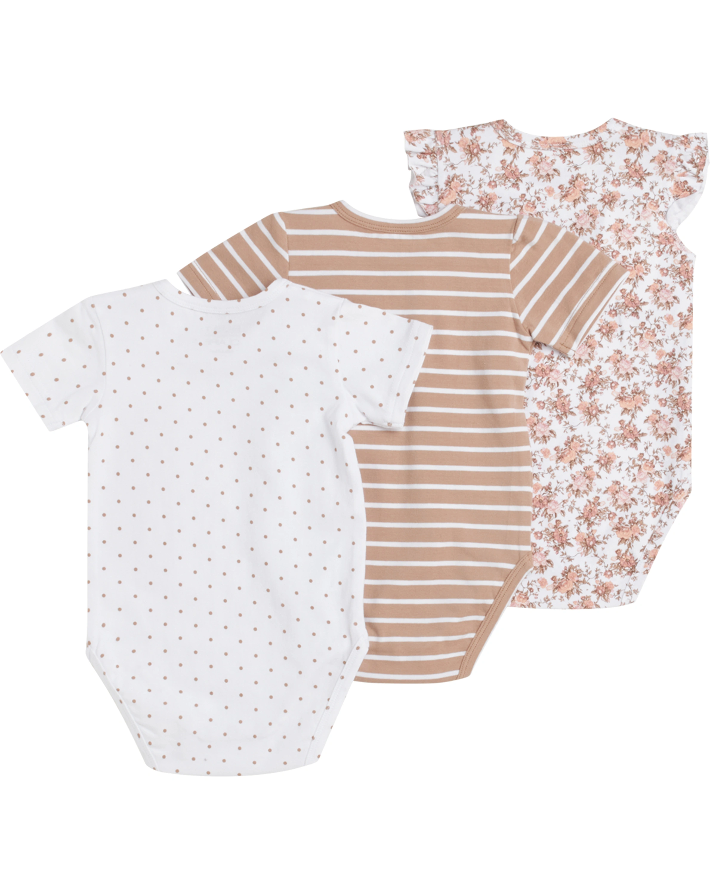 Kurzarm-Body BARBA 3er Pack in white