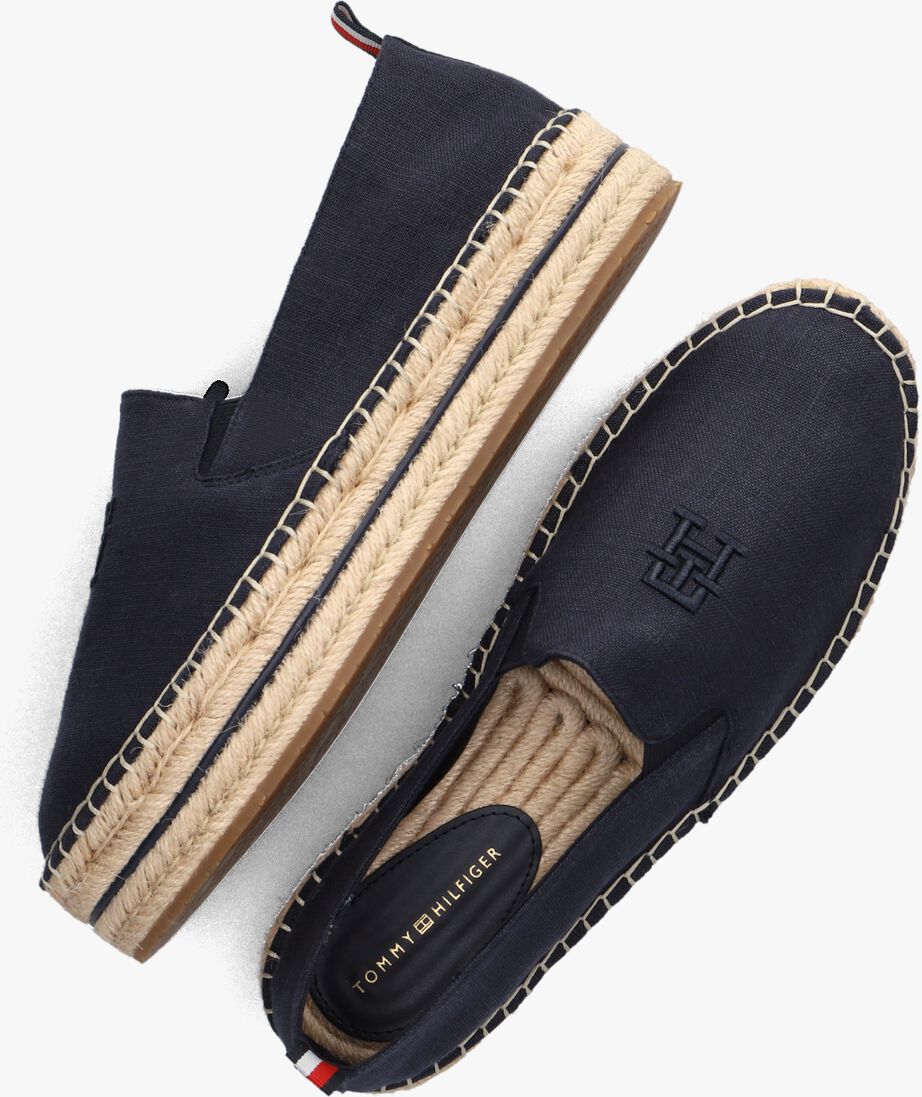 TOMMY HILFIGER blauwe tommy hilfiger espadrilles th embroidered flatform