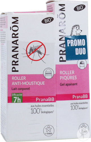 Pranarôm PranaBB Duo Roller Anti-Moustique 30ml + Roller Piqûres 15ml