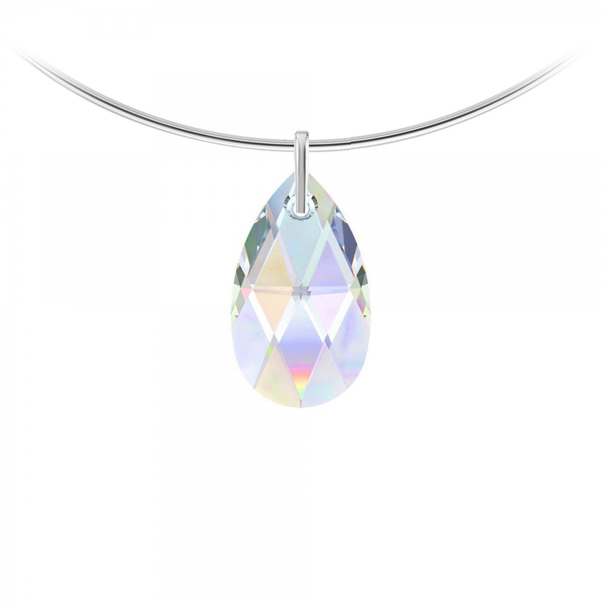 Collier ras de cou orné de Cristaux scintillants