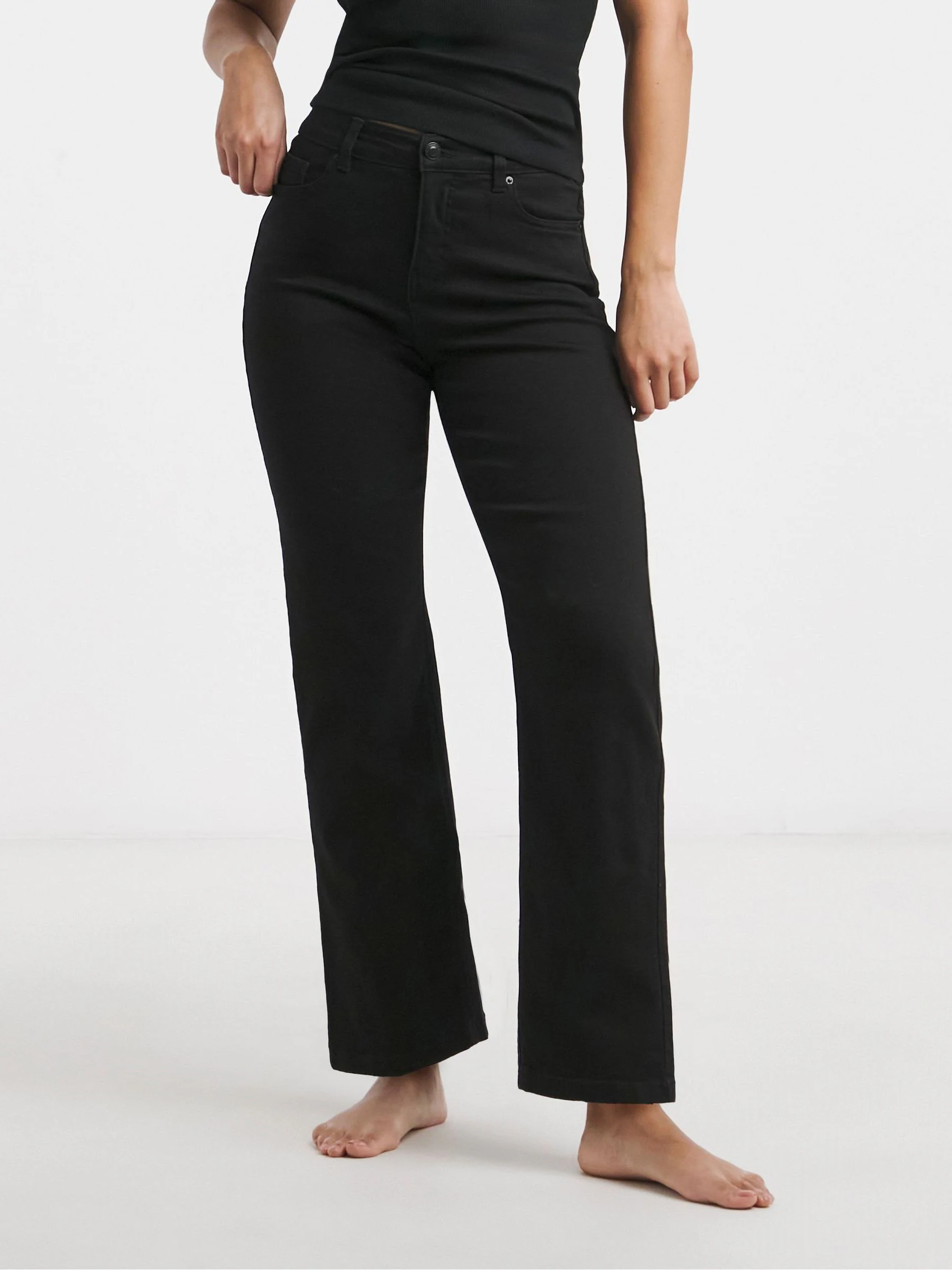 Zwart - Simply Be - 24/7 jeans met rechte pijpen