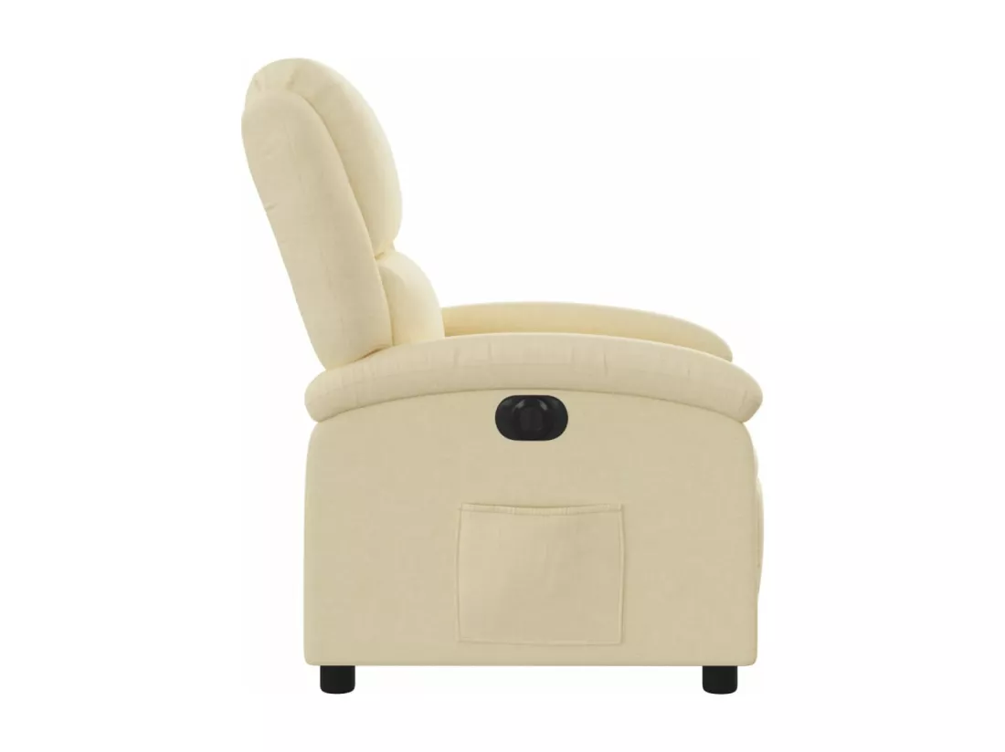 Fauteuil inclinable électrique Crème Tissu