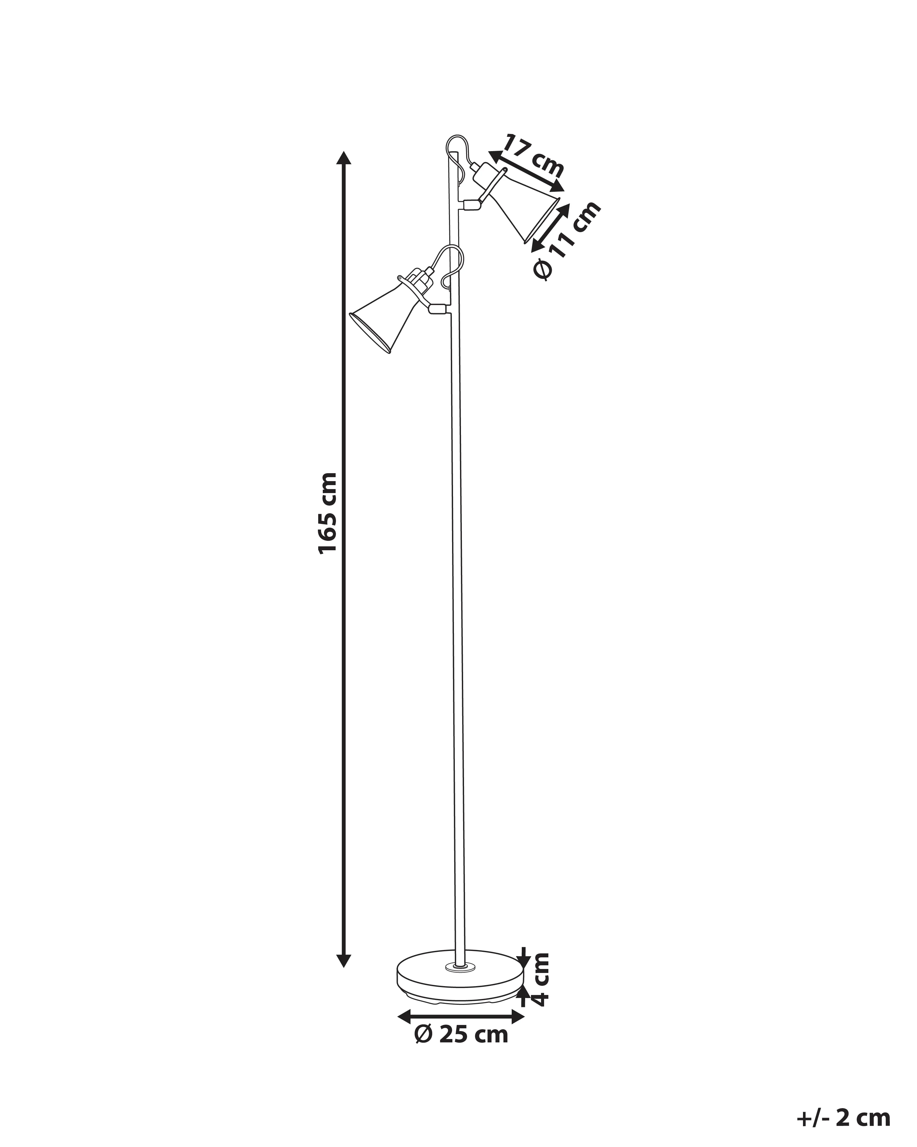Staande lamp MOYOLA verstelbaar Metaal Beige