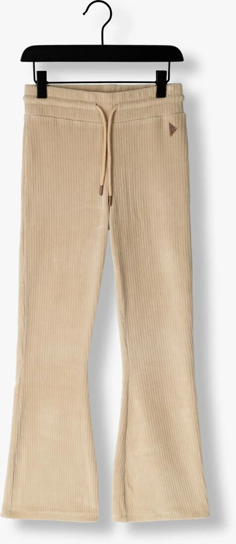 NOBELL beige nobell flared broek sady girls velvet rib flared pants beige