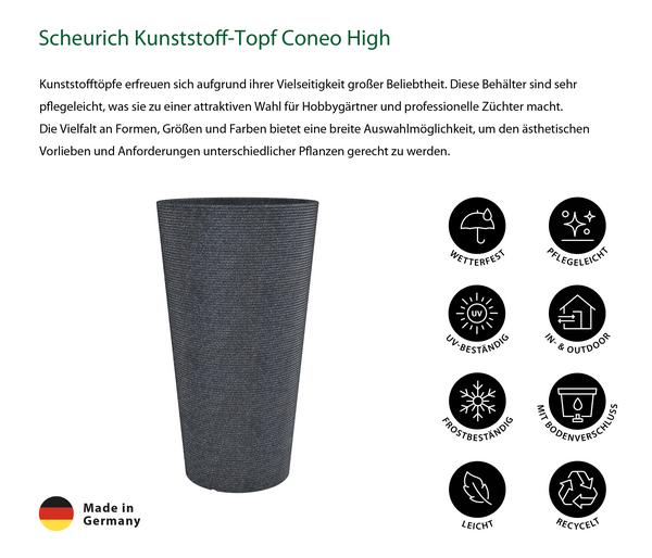 Scheurich Kunststoff-Topf Coneo High, rund
