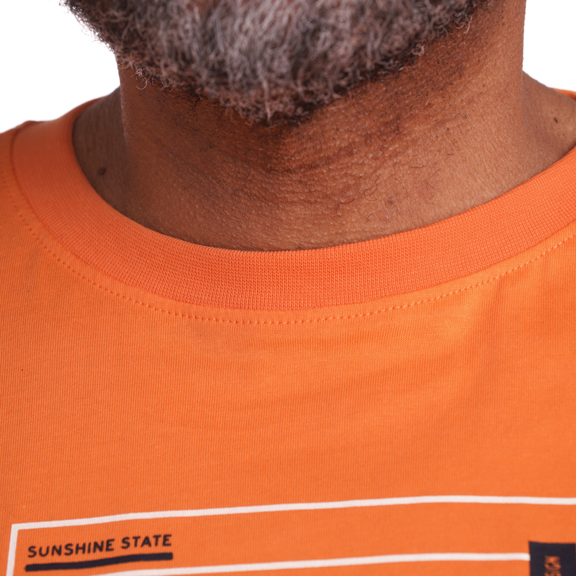 VanVaan Herren-T-Shirt mit großem Print orange