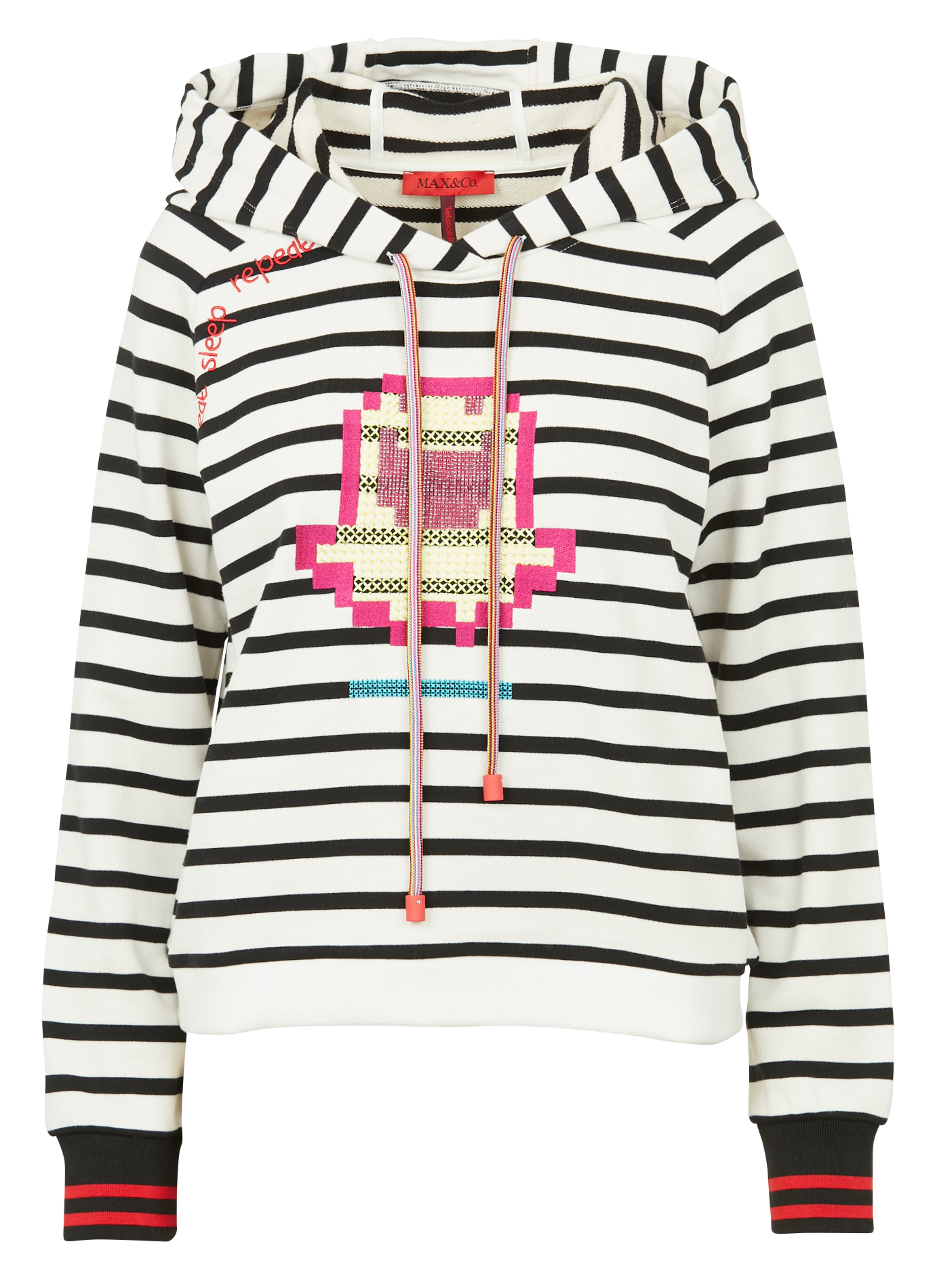 TAMAHOOD - Sweat à capuche en coton rayé | Rayé