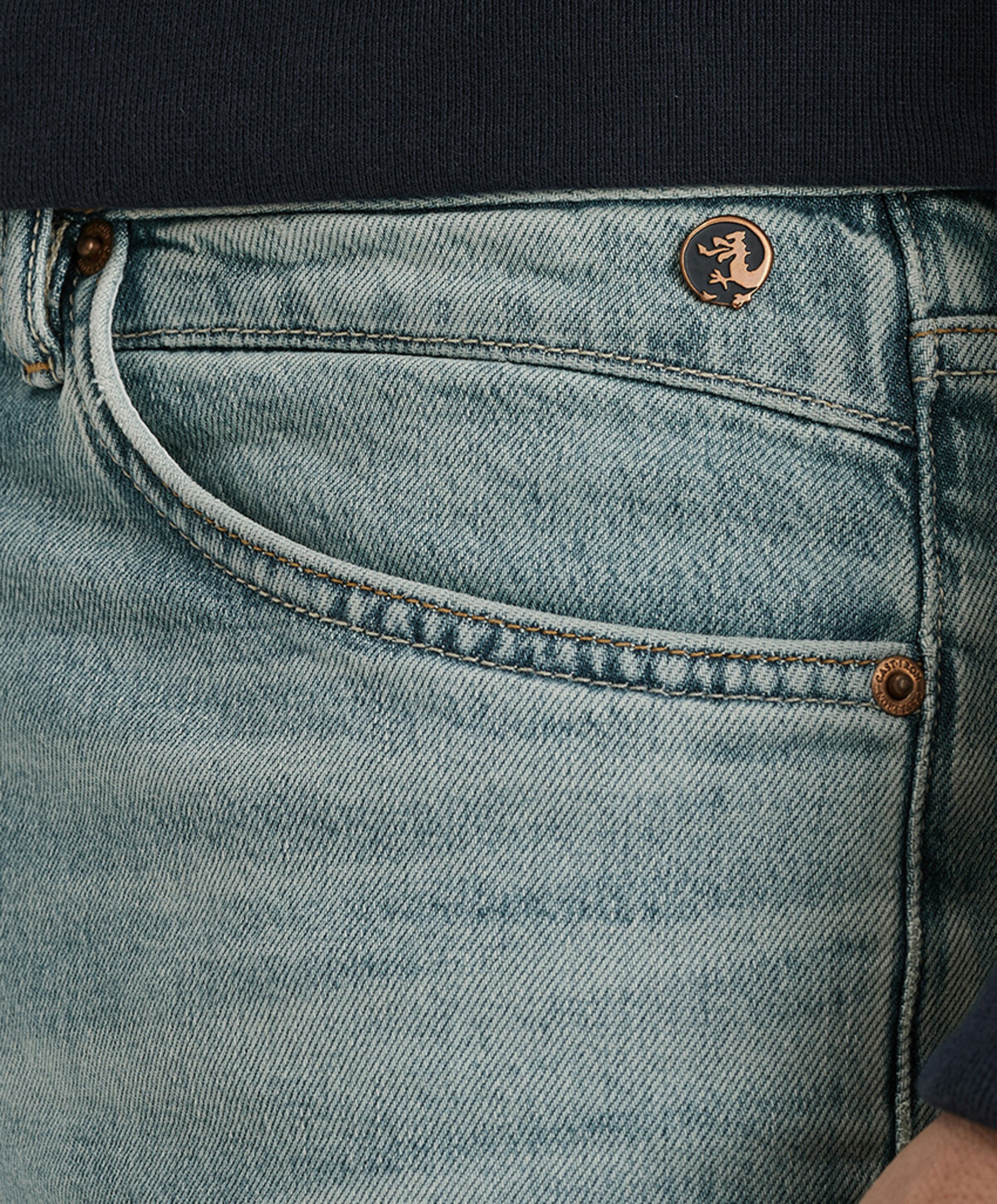 Cast Iron VALVER REGULAR DURABLE VINTAGE WAS heren jeans blauw