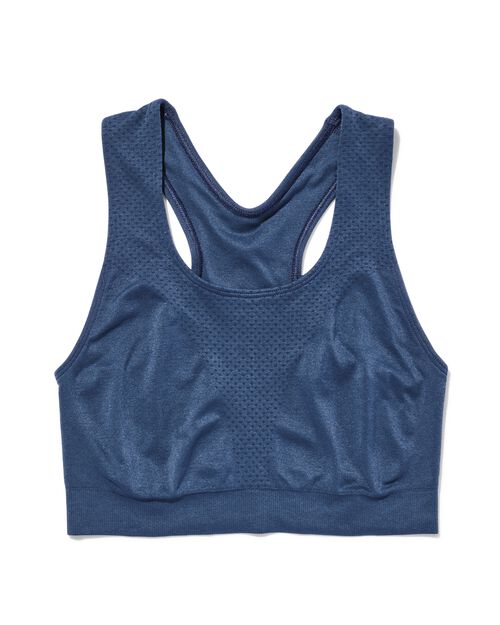 haut de sport sans couture à soutien moyen bleu foncé bleu foncé
