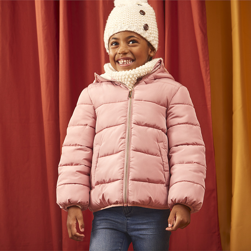 Doudoune matelassée et doublée micropolaire pour fille