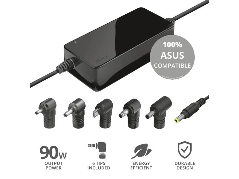 Trust Netzteil 90 W Maxo für Asus Notebooks 90W Netzteil für Asus Notebooks