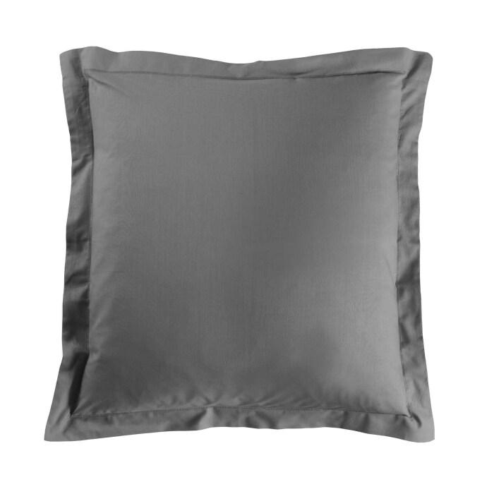 TAIE OREILLER 63X63CM UNI 57 FILS LINA ANTHRACITE