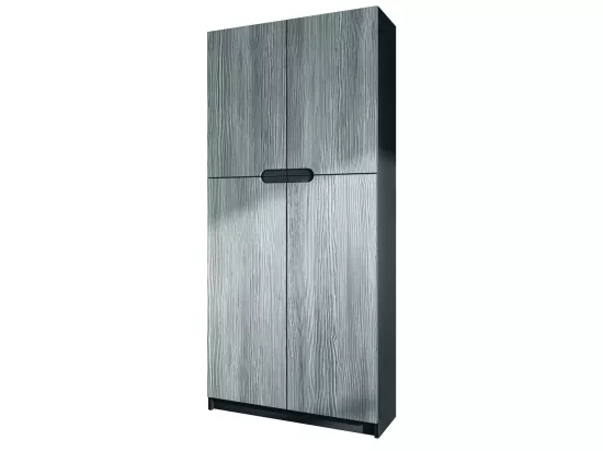Armoire De Bureau Noir Mat Et Anthracite Avola (LxHxP) : 82 X 185 X 37