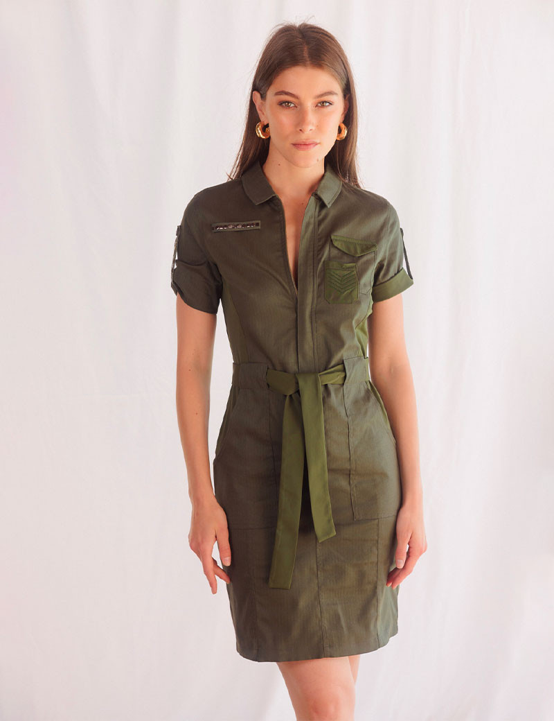 HBT ARMY HERRINGBONETWILL | ANGELINA ROBE KAKI