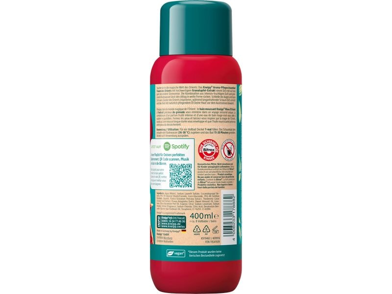 Kneipp Schaumbad Traum des Orients 400 ml Natürliches Aroma-Pflegeschaumbad für entspannende Momente