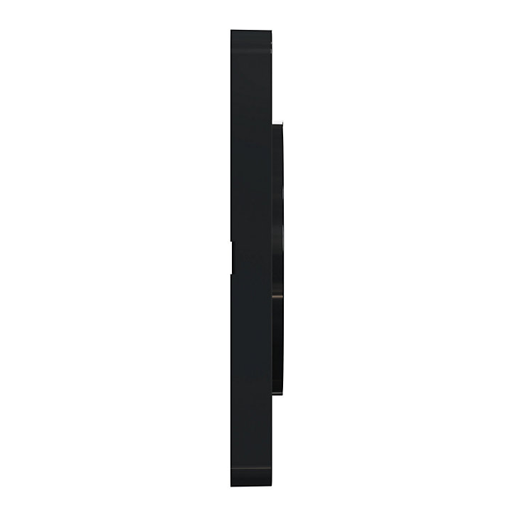 Plaque de finition simple Schneider Electric Odace Touch chêne grisé liseré anthracite