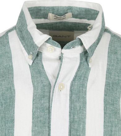 Gant Overhemd Streep Bold Linnen Groen 3250043-318 kopen