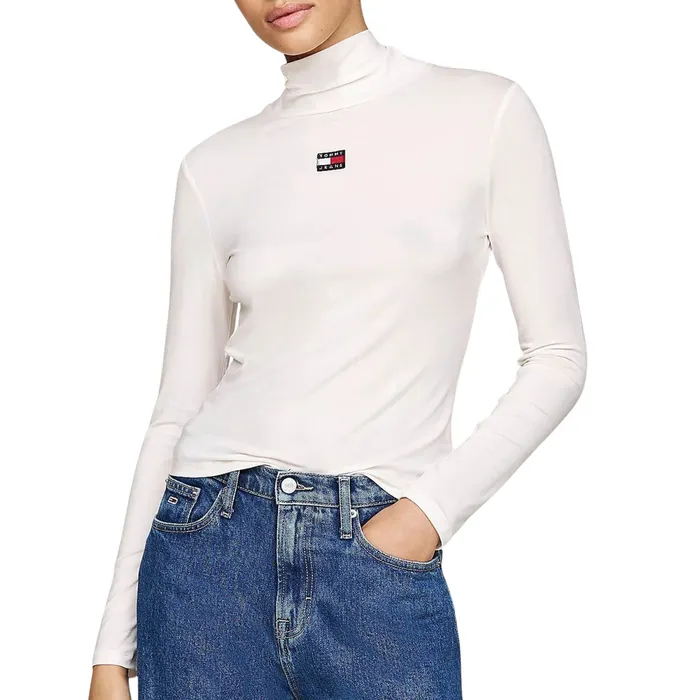 Tommy Hilfiger Slim Badge Mockneck LS Shirt Dames