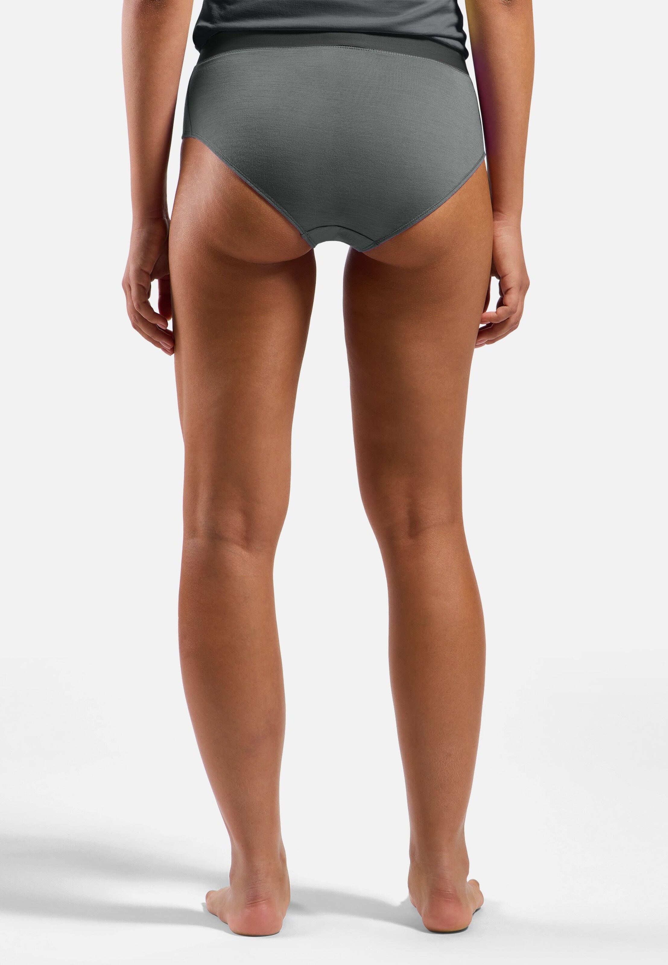 Natural Merino 160 Panty in odlo steel grey melange