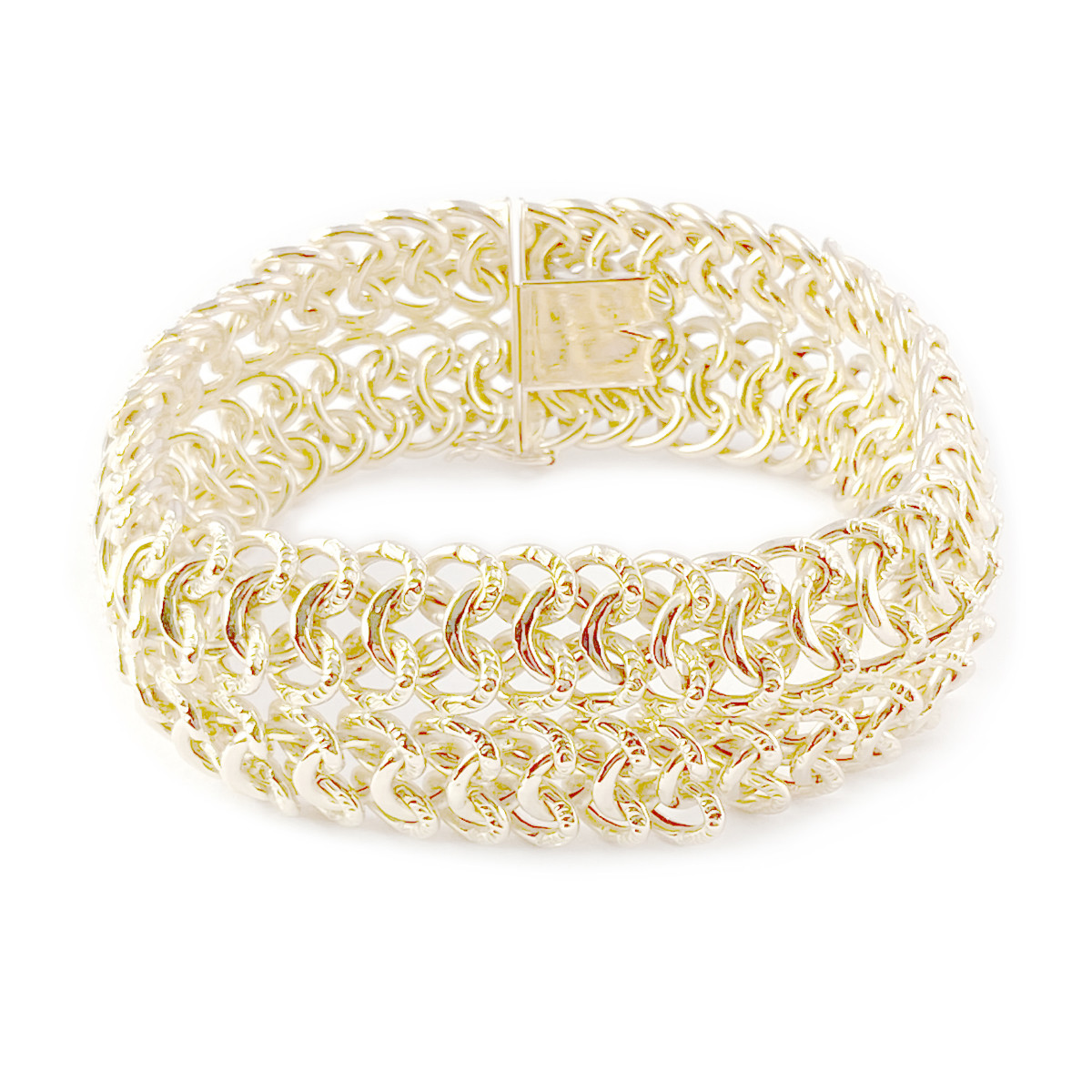 Bracelet d'occasion or 750 jaune maille fantaisie 20.5 cm