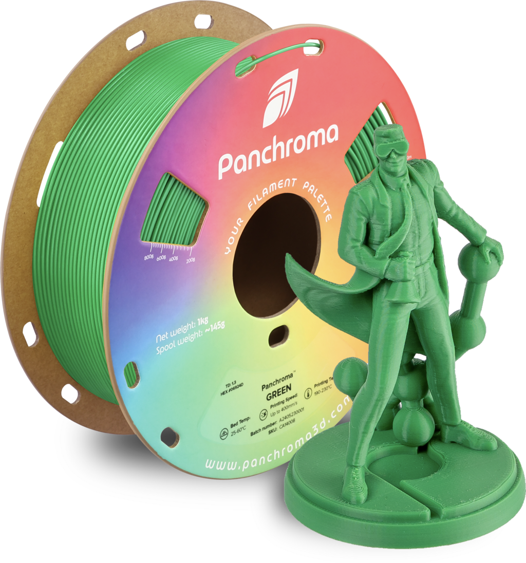 Polymaker  Panchroma CoPE Green, 1,75 mm / 1000 g    Farbenprächtiger Copolyester in Green