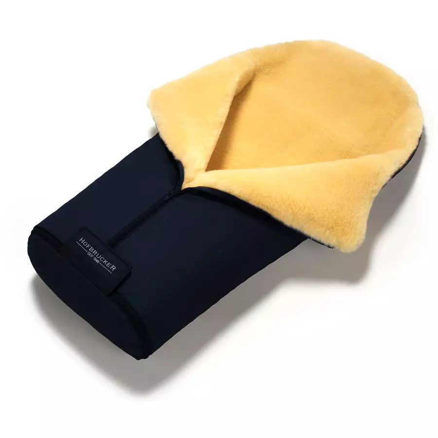 Hofbrucker Kinderwagen Lammfell Fußsack Iglu Hergestellt in Deutschland navy blue