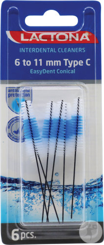 Lactona EasyDent Conical Brosse Interdentaire 6-11mm Type C 6 Pièces
