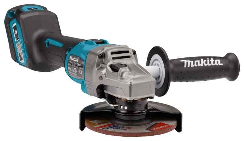 Makita GA026GZ 40 V Max Haakse slijper 125 mm zonder accu's en lader, in doos, met vastzetschakelaar