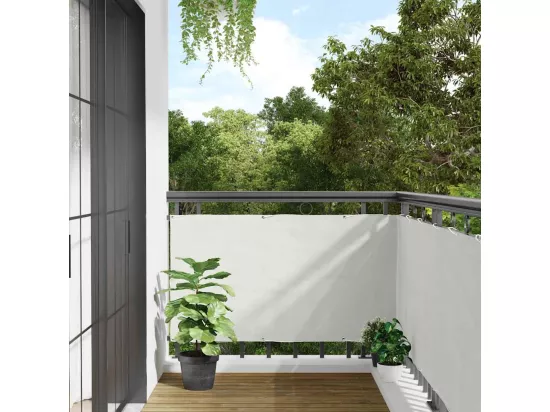 écran d'intimité de balcon blanc 600x120 cm PVC