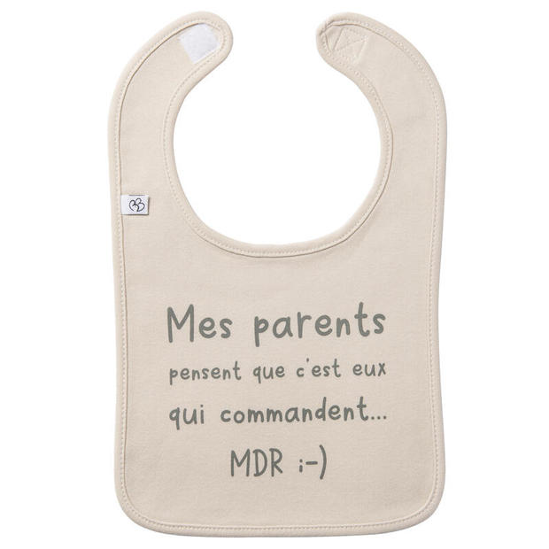 Bavoir Mes parents - Sable - BB&CO